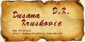 Dušana Krušković vizit kartica